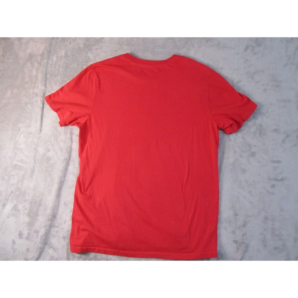 True Religion Mens Red Graphic Buddha Guitar World Tour T-Shirt XL
